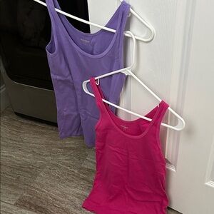 NWOT Old navy first layer ribbed tank set - Purple and Pink Tank Tops